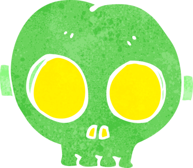 Bir insan tarafından çizilmiş cadılar bayramı maskesi.