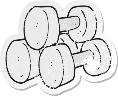 Bir insan tarafından çizilmiş bir halterin gerilimli çıkartması.