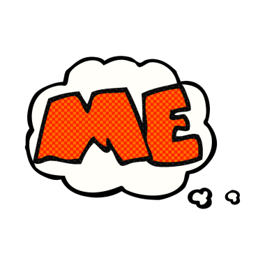 Bir insan tarafından çizilmiş serbest çizim baloncuk karikatür ME sembolü