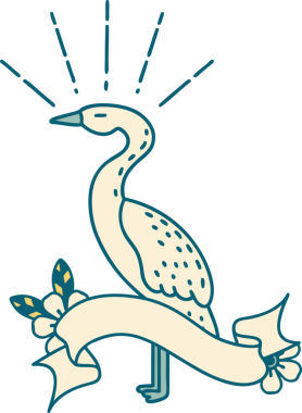 Bir insan tarafından çizilmiş dövme stili bir parşömen.