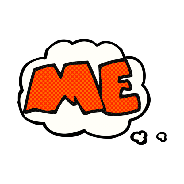 Bir insan tarafından çizilmiş serbest çizim baloncuk karikatür ME sembolü