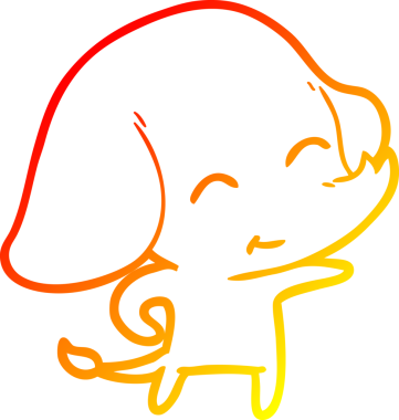 Bir insan tarafından çizilmiş şirin bir fil çizimi.