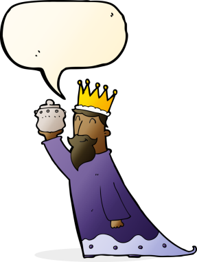 Bir insan tarafından çizilmiş üç bilge adamdan biri.