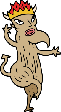 Bir insan tarafından çizilmiş karalama şeytanı