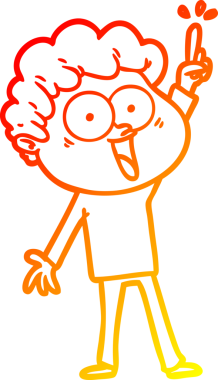 Bir insan tarafından çizilmiş mutlu bir adamın çizgi çizimi.