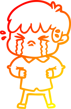 Bir insan tarafından çizilmiş ağlayan bir çocuk çizgi filmi.