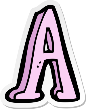 Bir insan tarafından çizilmiş bir karikatür yazısı.