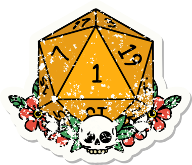 Doğal bir zarın grunge sticker 'ı bir insan tarafından çizilmiş çiçek elementleriyle yuvarlanıyor.