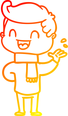 Bir insan tarafından çizilmiş mutlu bir adamın çizgi çizimi.