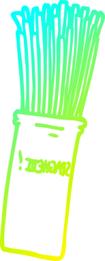 Bir insanın çizdiği buğday makarnasının soğuk gradyan çizgisi.