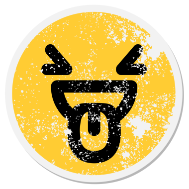 Bir insan tarafından çizilmiş kahkaha çemberi.