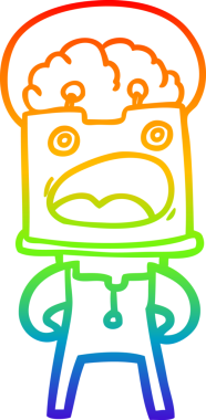 gökkuşağı gradyan çizgisi bir insan tarafından çizilmiş robot çizgi