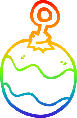 gökkuşağı gradyan çizimi bir insan tarafından çizilmiş bir karikatür Noel süslemesi