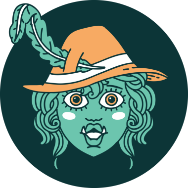 Bir insan tarafından çizilmiş Ork ozan karakteri simgesi