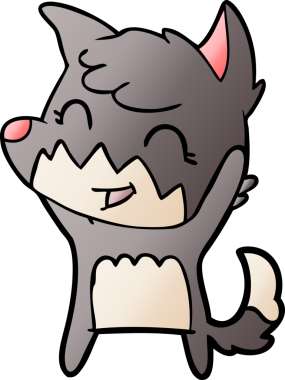 Bir insan tarafından çizilmiş mutlu çizgi film tilkisi.