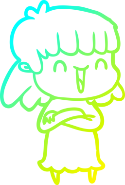 Bir insan tarafından çizilmiş bir karikatür kadın çizimi.