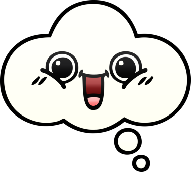 Bir insan tarafından çizilen düşünce baloncuğunun gölgeli çizimi