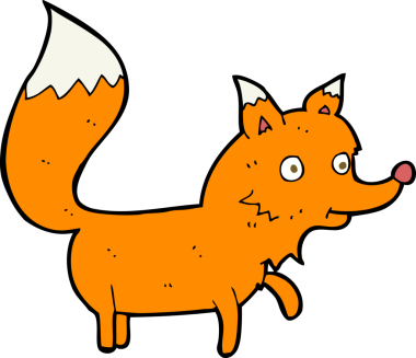 bir insan tarafından çizilmiş tilki yavrusu.