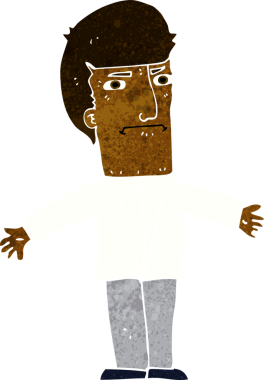 Bir insan tarafından çizilmiş bir karikatür.