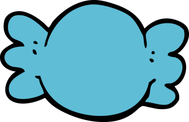 Bir insan tarafından çizilmiş şekerler.