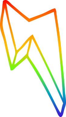 Bir insan tarafından çizilmiş karikatür desenli bir yıldırım çizimi.