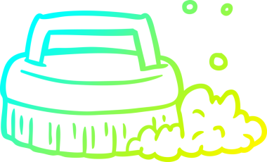 Bir insanın çizdiği fırçanın soğuk eğimli çizgisi.