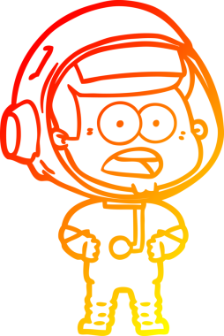 Bir insan tarafından çizilmiş bir çizgi film çizimi, astronotu şaşırttı.