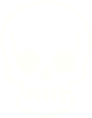 Ürkütücü Kafatası Tebeşiri Bir insan tarafından çizilmiş