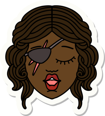 Bir insan tarafından çizilmiş düzenbaz bir karakterin çıkartması.