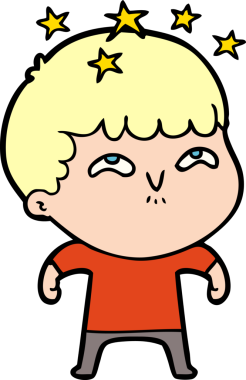 çizgi film bir insan tarafından çizilmiş hayret verici çocuk.