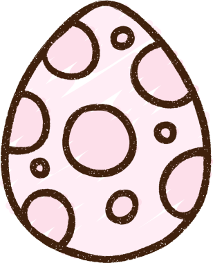 Bir insan tarafından çizilmiş Paskalya Yumurtası Tebeşiri