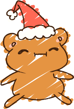 Bir insan tarafından çizilmiş Noel Ayısı Tebeşiri