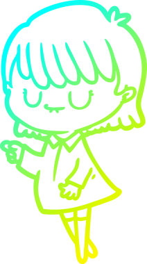 Bir insan tarafından çizilmiş bir karikatür kadın çizimi.