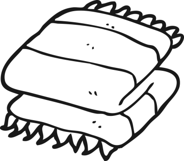 Bir insan tarafından çizilmiş siyah beyaz karikatür.