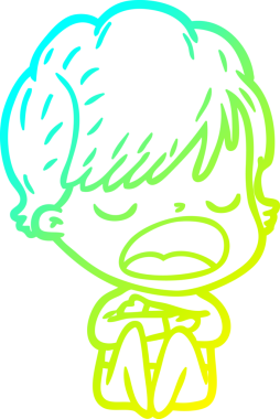 Bir insan tarafından çizilmiş bir karikatür kadın çizimi.