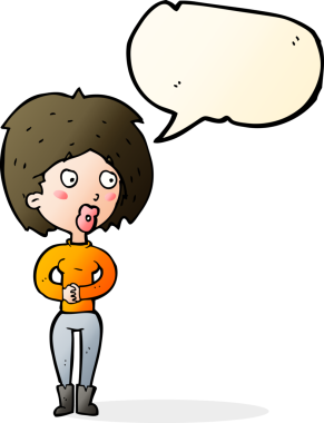 Bir insan tarafından çizilmiş konuşma balonlu bir karikatür.