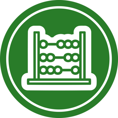 Bir insan tarafından çizilmiş geleneksel abaküs simgesi