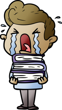 Bir insan tarafından çizilmiş ağlayan bir karikatür.