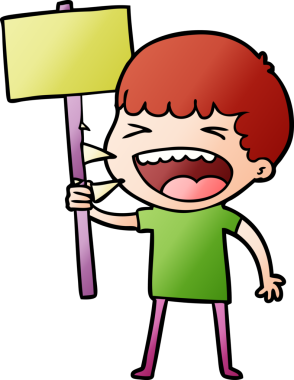 Bir insan tarafından çizilmiş gülen adam.