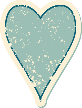 Bir insan tarafından çizilmiş bir kalbin sembolik dövmesi.