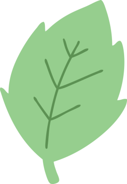 Bir insan tarafından çizilmiş basit bir çizgi film yaprağı