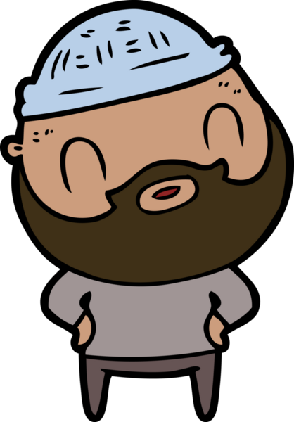 Bir insan tarafından çizilmiş sakallı bir adam.