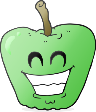 Bir insan tarafından çizilmiş sırıtan bir çizgi film.