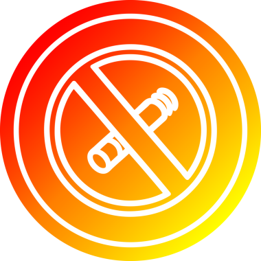 Bir insan tarafından çizilmiş sıcak eğimli dumanlı dairesel simge yok