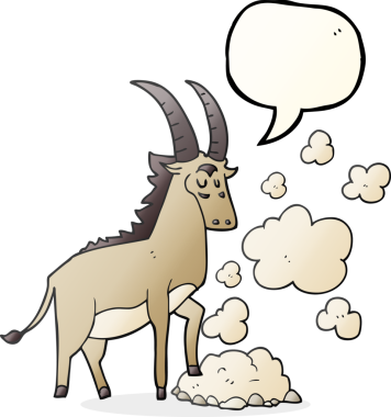 Bir insan tarafından çizilmiş serbest konuşma balonu karikatür antilobu