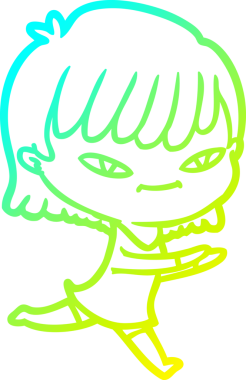 Bir insan tarafından çizilmiş bir karikatür kadın çizimi.