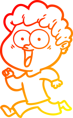 Bir insan tarafından çizilmiş mutlu bir adamın çizgi çizimi.