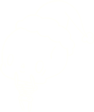 Bir insan tarafından çizilmiş Noel İskeleti Tebeşiri