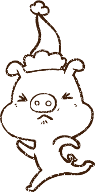 Çalışan Domuz Kömürü Bir insan tarafından çizilmiş