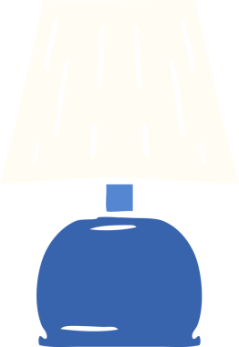 Bir insan tarafından çizilmiş bir lambanın el çizimi karikatürü.